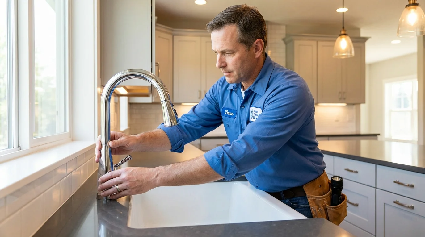 Kitchen faucet installation by Johns Plumbing LLC in Ray City