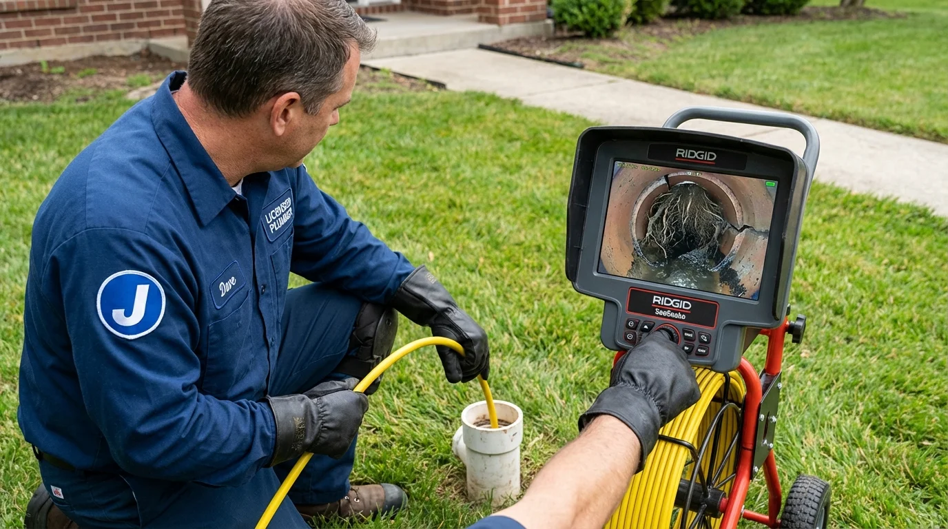 Sewer camera inspection being performed by Johns Plumbing LLC in Ray City